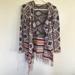 Ripcurl women's cotton knit hoodie shrug.